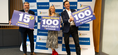 Ryanair оголосив про рекордний розклад зимових рейсів в аеропорту Катовіце